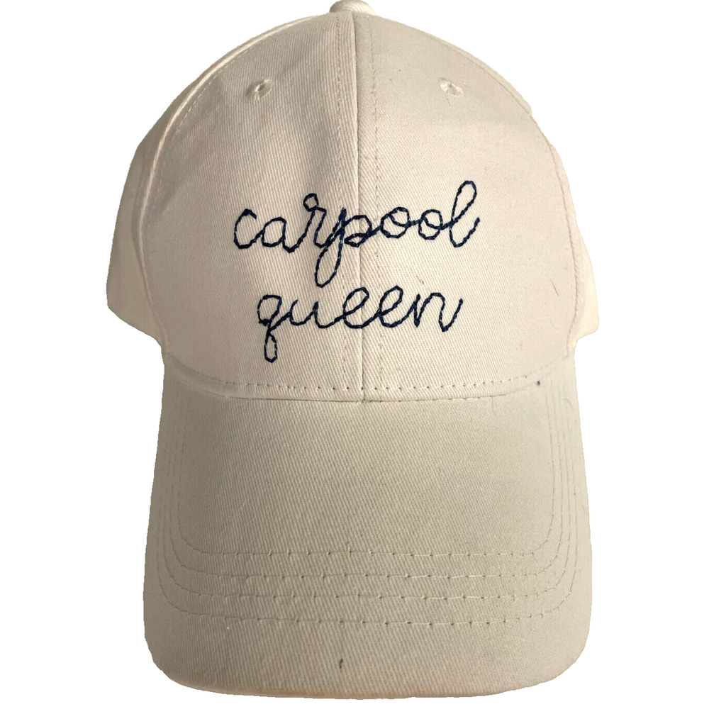 Carpool Queen Ladies Cap Ever Ellis white adjustable mom driver sports